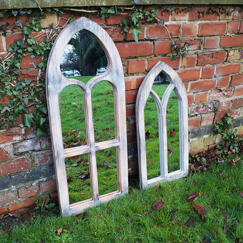 Wooden Gothic Church Mirror 75cm detail page